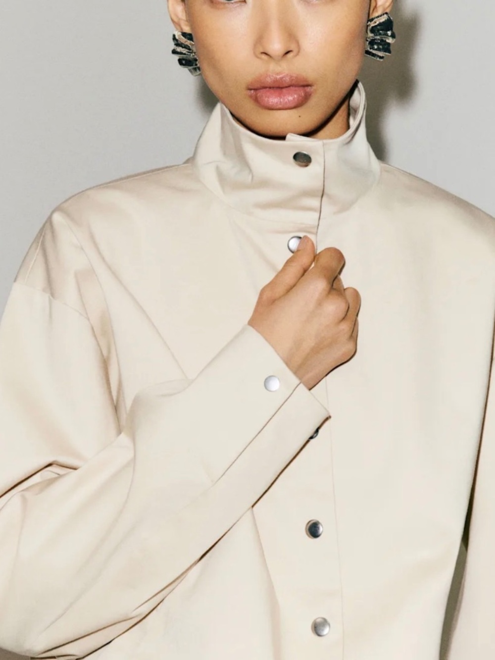 Reformation Lennon Jacket Ivory - Size M